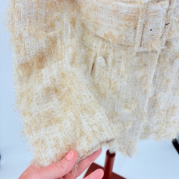 Buru Belted Blazer Gold Tinsel Tweed Extra Small / Small - Picture 8 of 10